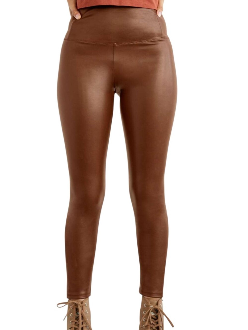 Aritzia Wilfred Free Daria Pant Women Medium Brown Vegan Leather